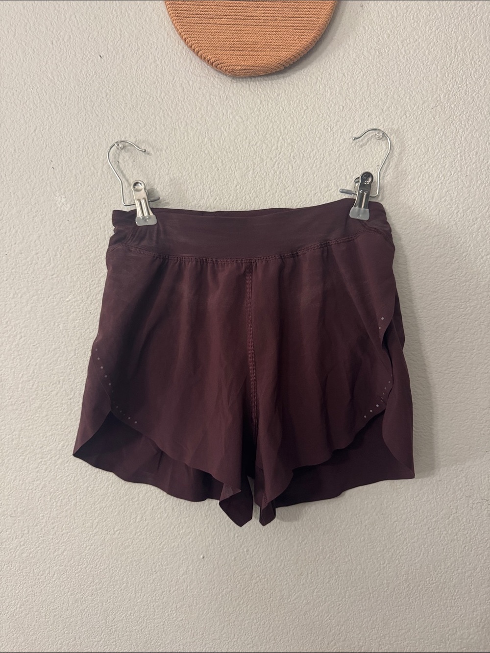 lululemon athletica Women's Layered Athletic Shorts in Burgundy